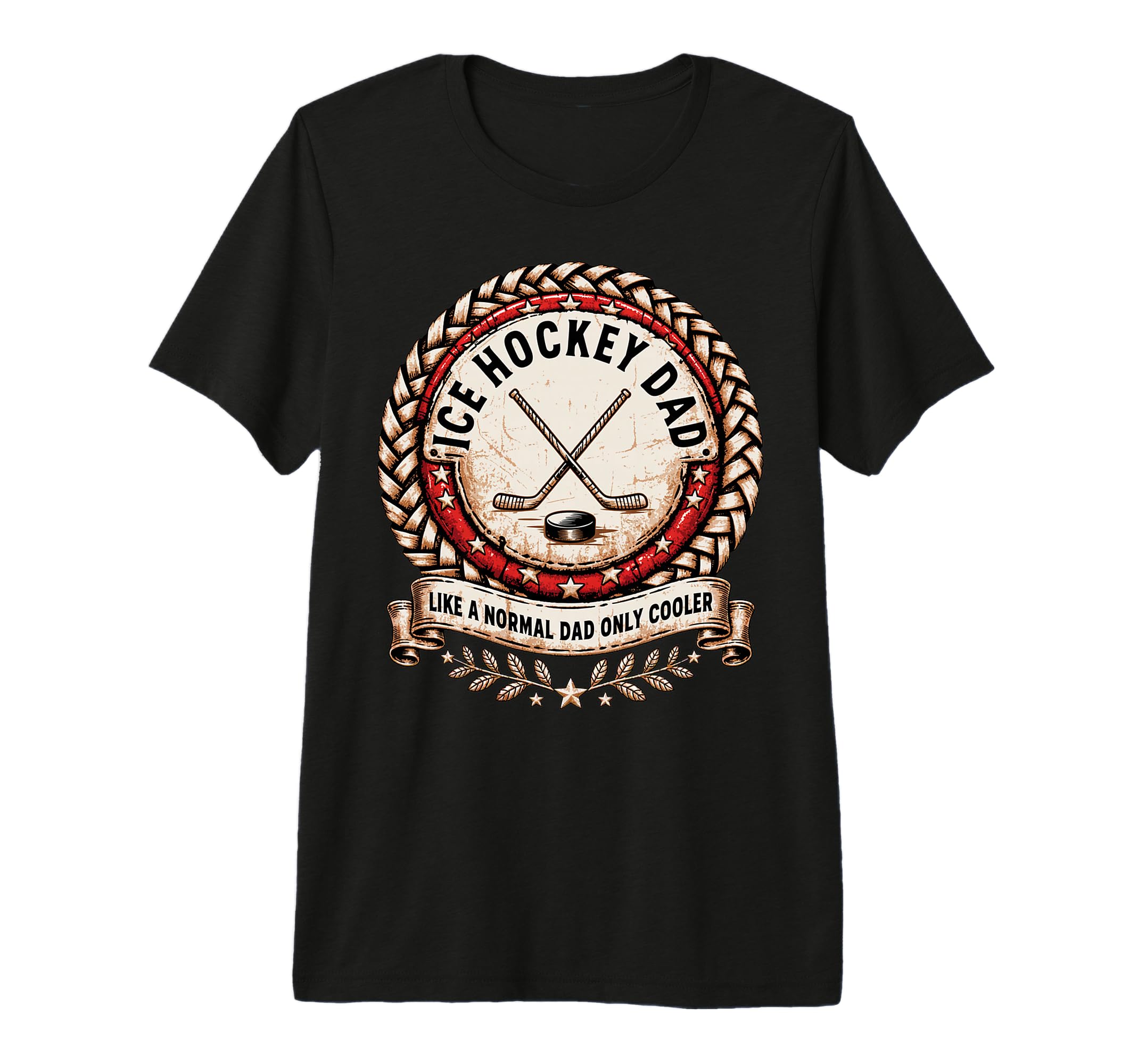 Mens Ice Hockey Dad Tri Blend T-Shirt - Fun Novelty Design for Adults - T-Shirt, Sweatshirt, Hoodie