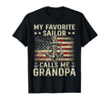 My Favorite Sailor Calls Me Grandpa Flag T-Shirt - Trendy Graphic Unisex - T-Shirt, Sweatshirt, Hoodie