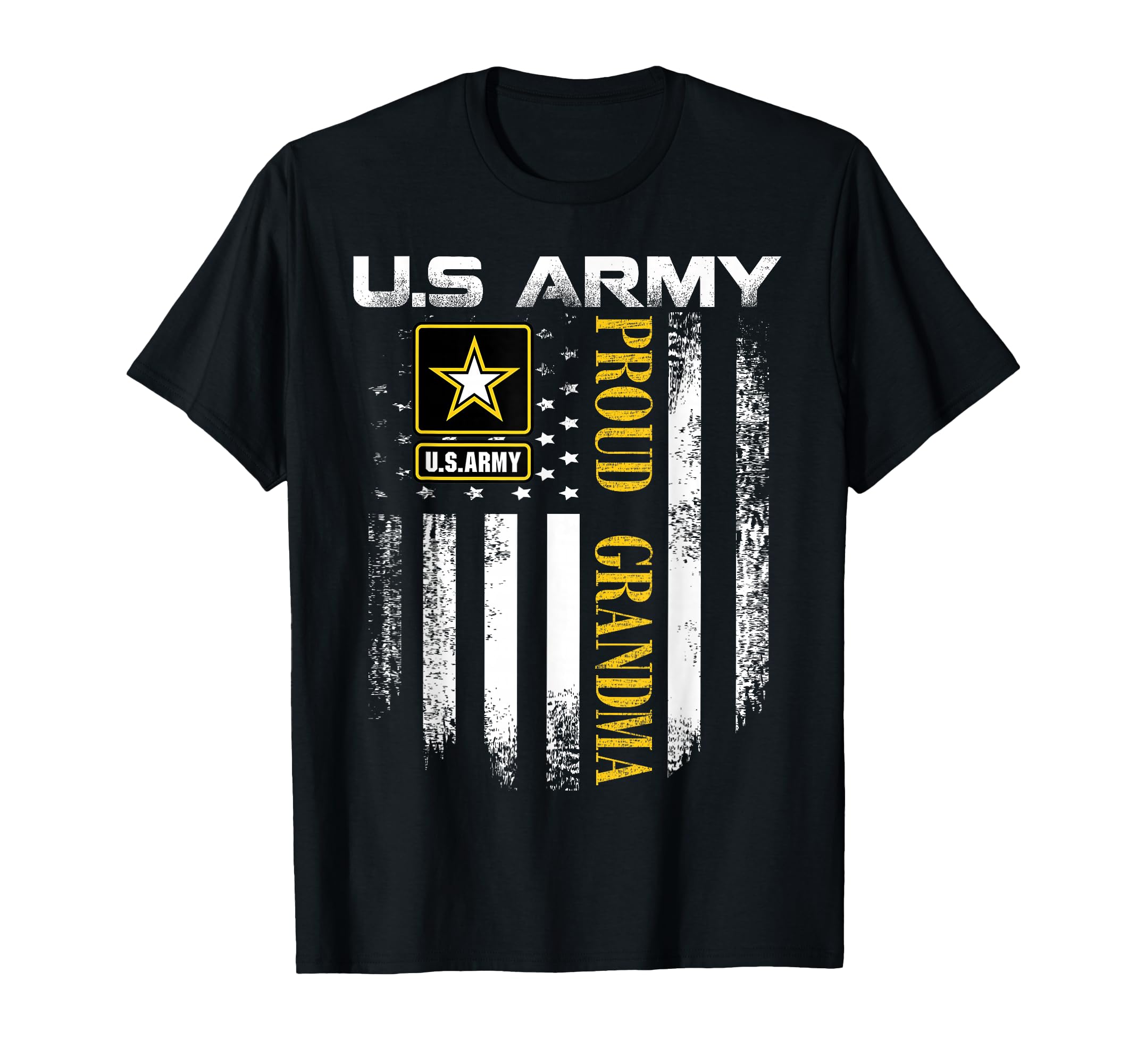U S Army Proud Grandma American Flag T-Shirt - Trendy Graphic for Adults - T-Shirt, Sweatshirt, Hoodie