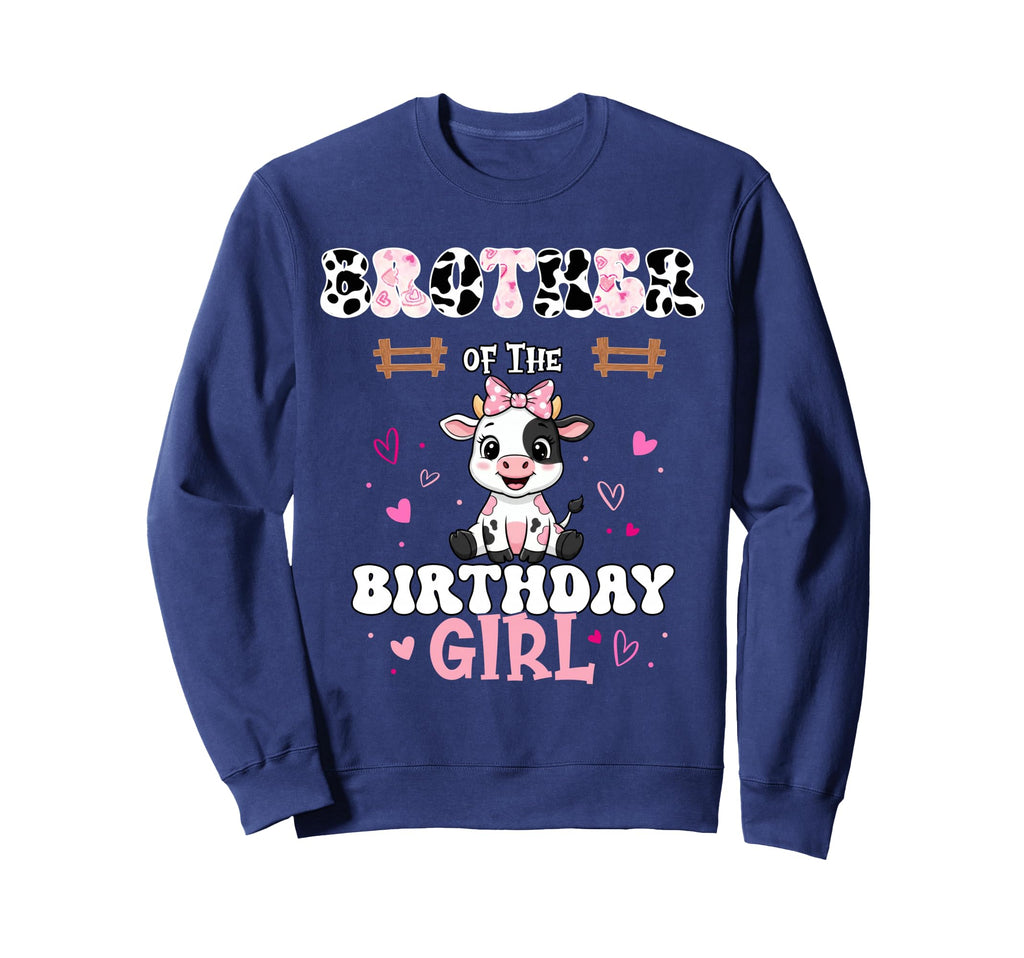Brother Birthday Farm Cow 1St Birthday Sweatshirt - Novelty Apparel Unisex - T-Shirt, Sweatshirt, Hoodie