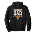 Proud Dad 2025 Senior Graduate Basketball Hoodie - Graphic Print for Adults - T-Shirt, Sweatshirt, Hoodie