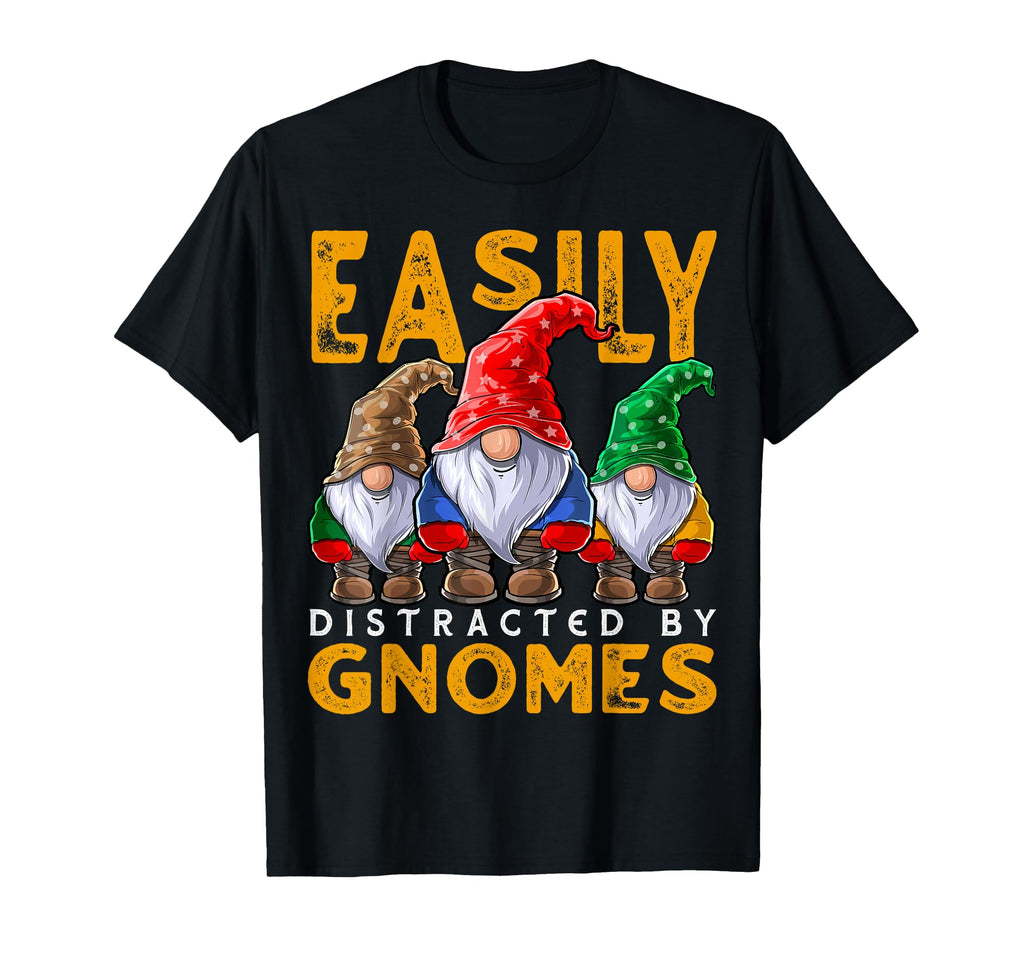 Easily Distracted Gnomes Gardening T-Shirt - Streetwear Style for Adults - T-Shirt, Sweatshirt, Hoodie