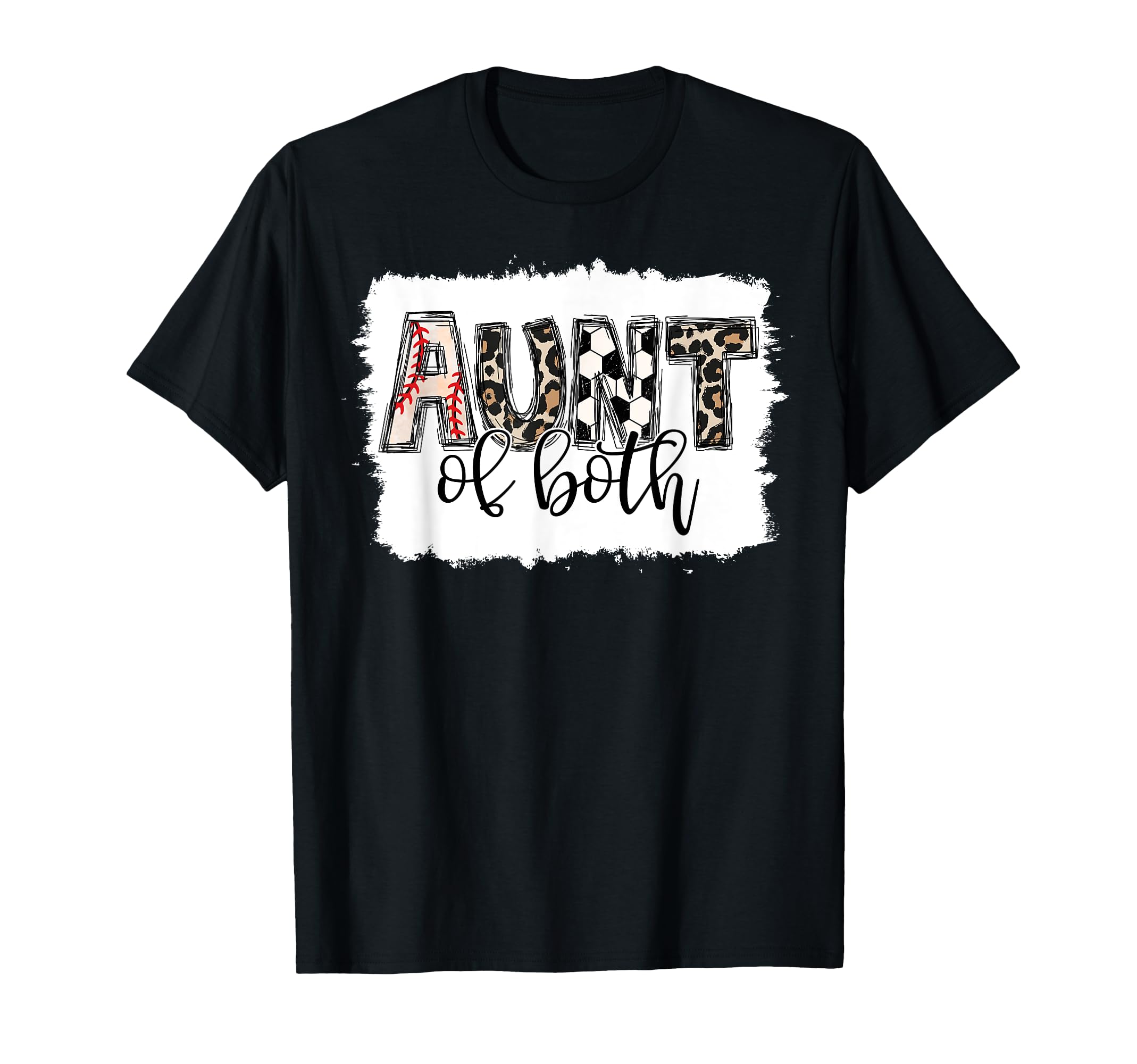 Baseball And Soccer Aunt Both Nephew T-Shirt - Graphic Print for Adults - T-Shirt, Sweatshirt, Hoodie