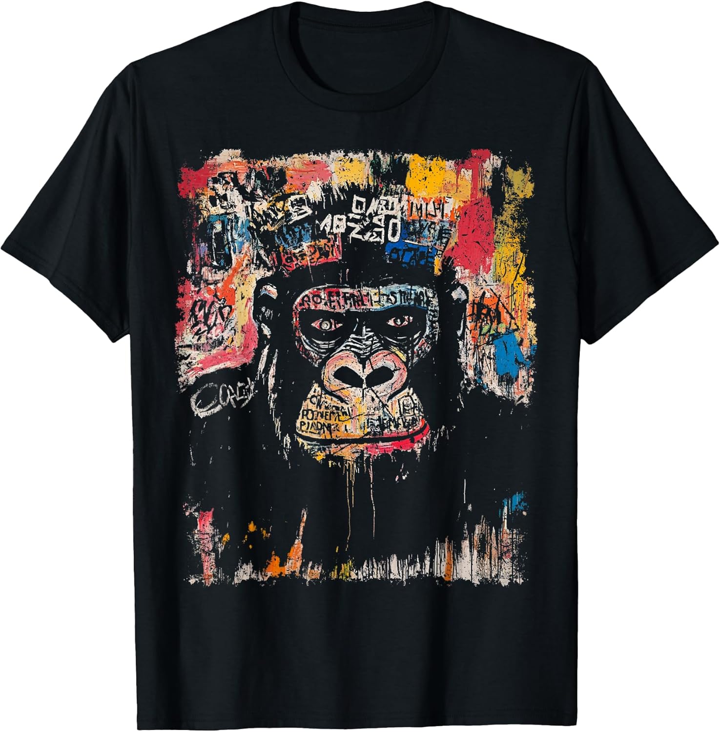 Pop Art Style Gorilla 90s Graffiti - Adult & Kids T-Shirts, Sweatshirts & Hoodies apparel design preview 1