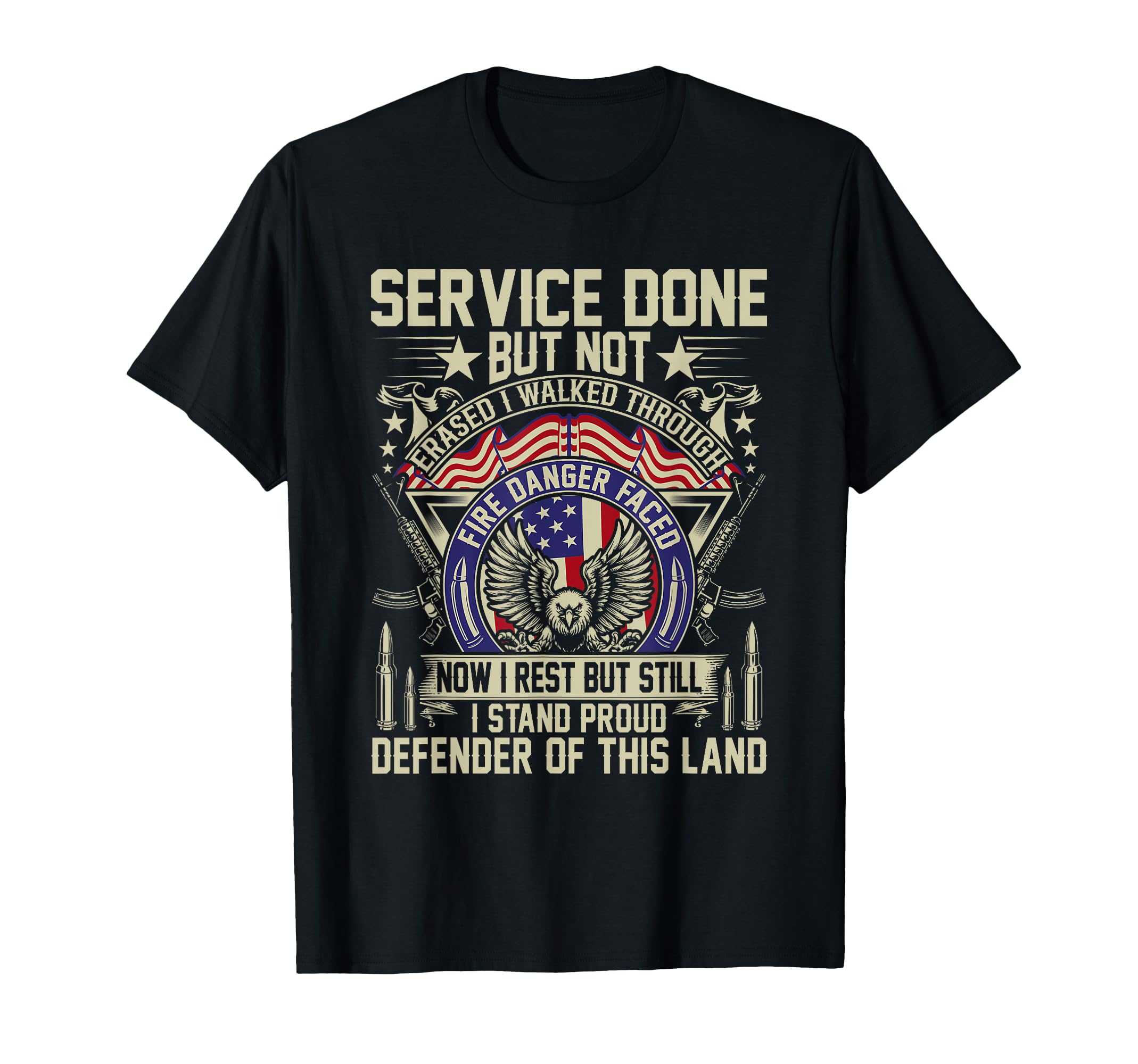 Service Done But Not Erased Veteran T-Shirt - Aesthetic Graphic for Adults - T-Shirt, Sweatshirt, Hoodie