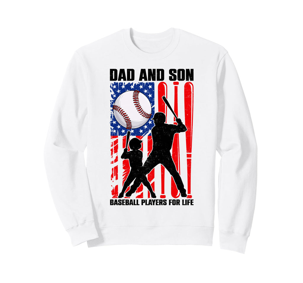 Dad Son Baseball Players Life Fathers Sweatshirt - Custom Art Print Unisex - T-Shirt, Sweatshirt, Hoodie