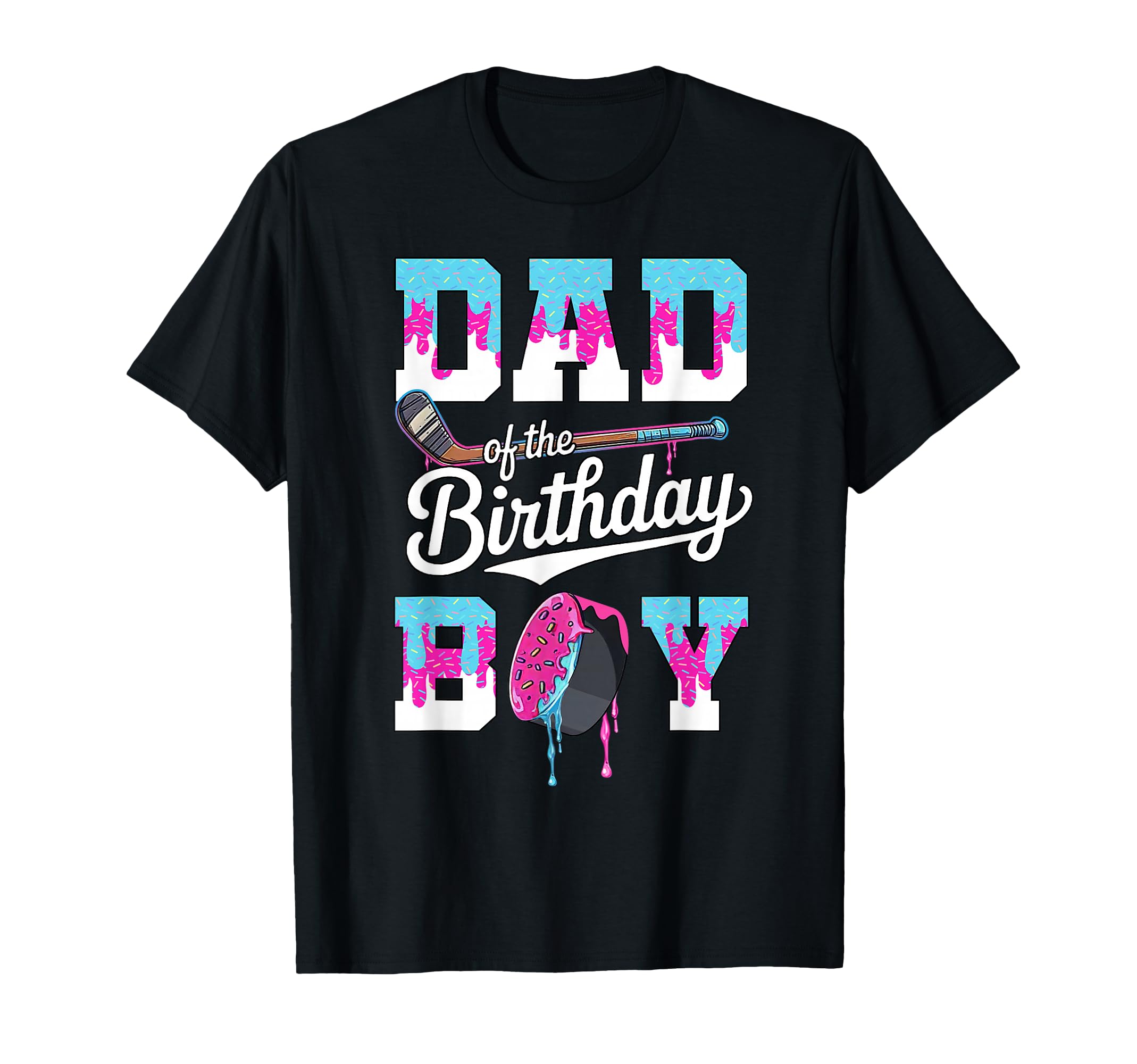 Mens Dad Birthday Hockey Ice Cream T-Shirt - Streetwear Style Men Women - T-Shirt, Sweatshirt, Hoodie