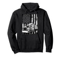 Trucker Papa Dad Truck Driver Art Usa Flag Hoodie - Streetwear Style Unisex - T-Shirt, Sweatshirt, Hoodie