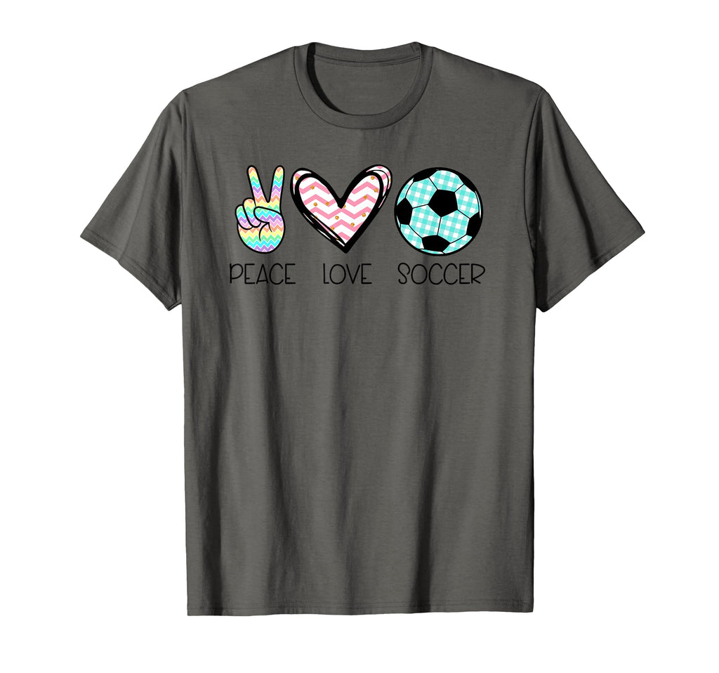 Peace Love Soccer Teen T-Shirt - Aesthetic Graphic Unisex - T-Shirt, Sweatshirt, Hoodie