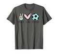 Peace Love Soccer Teen T-Shirt - Aesthetic Graphic Unisex - T-Shirt, Sweatshirt, Hoodie