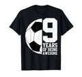 9 Years Being Awesome Soccer Player T-Shirt - Minimalist Print for Adults - T-Shirt, Sweatshirt, Hoodie