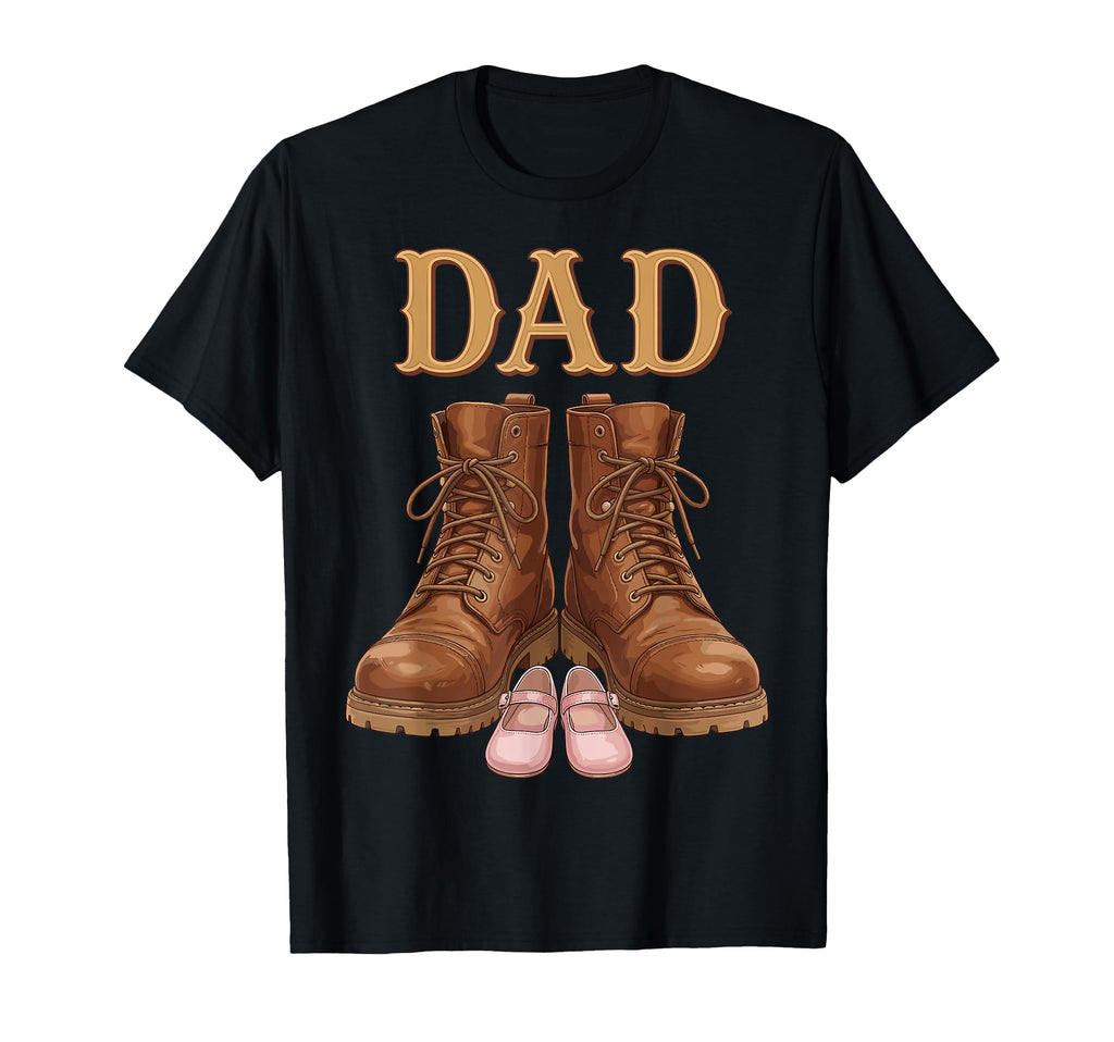 Dad Daughter Boots Father Proud Dad T-Shirt - Minimalist Print for Adults - T-Shirt, Sweatshirt, Hoodie