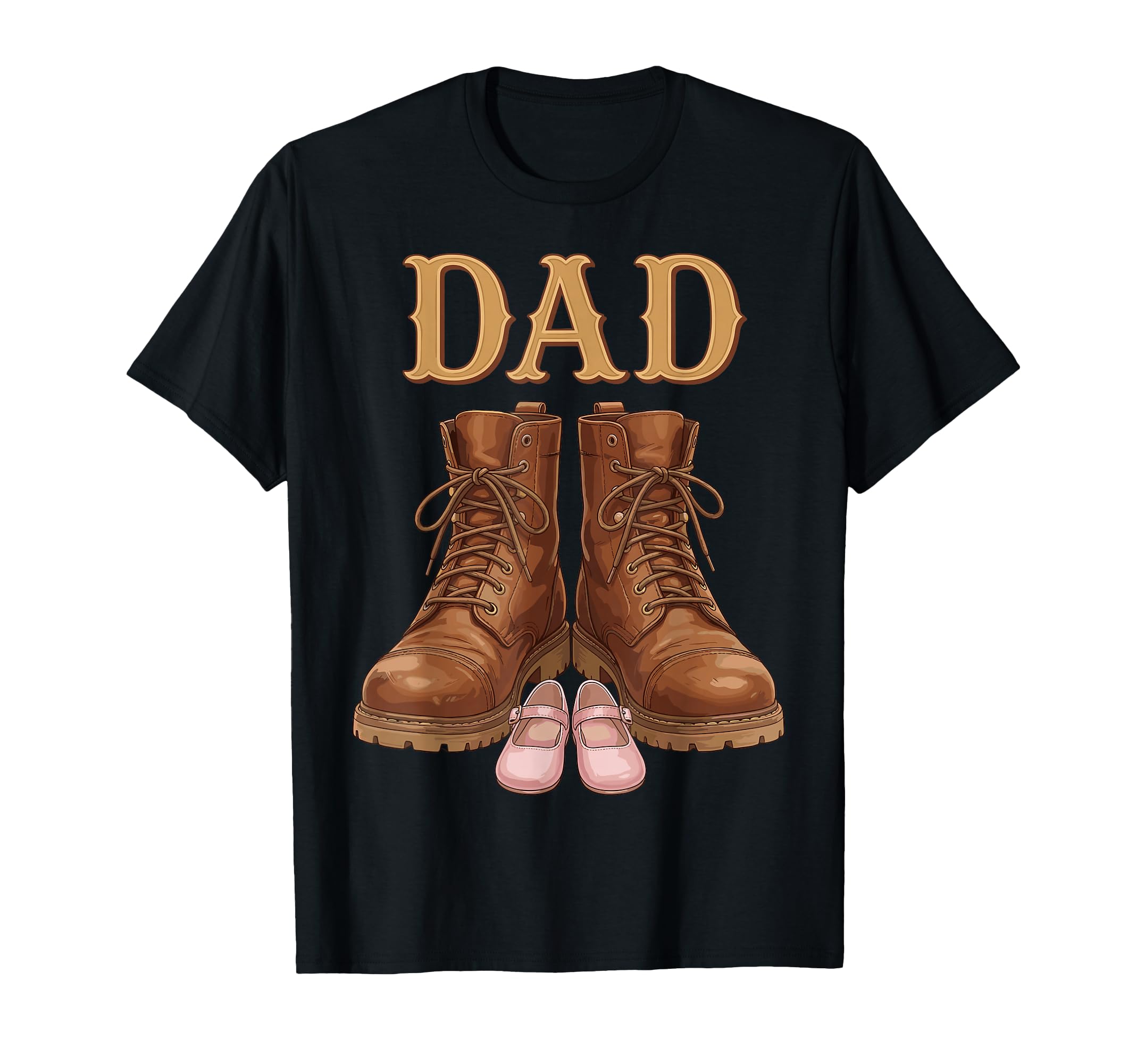 Dad Daughter Boots Father Proud Dad T-Shirt - Minimalist Print for Adults - T-Shirt, Sweatshirt, Hoodie