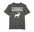 Elkoholic Elk Hunter Hunting Dad Deer T-Shirt - Custom Art Print Unisex - T-Shirt, Sweatshirt, Hoodie
