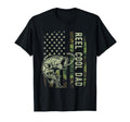 Reel Dad Camouflage American Flag Bass T-Shirt - Minimalist Print Unisex - T-Shirt, Sweatshirt, Hoodie
