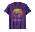 Faded Cracked 70 80S Free Hugs Wrestling T-Shirt - Graphic Print Unisex - T-Shirt, Sweatshirt, Hoodie