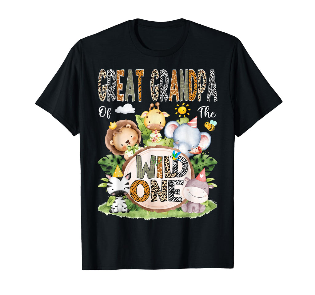 Great Grandpa Wild One Safari T-Shirt - Fun Novelty Design Men Women - T-Shirt, Sweatshirt, Hoodie