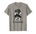 Soccer Aunt Life Messy Bun Proud T-Shirt - Fun Novelty Design Unisex - T-Shirt, Sweatshirt, Hoodie