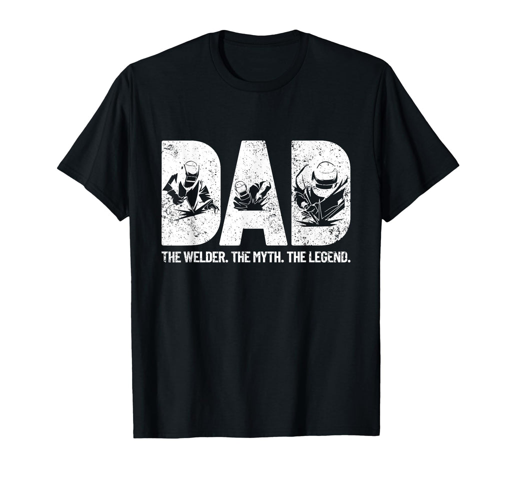 Dad Welder Myth Legend Fathers Day T-Shirt - Trendy Graphic for Adults - T-Shirt, Sweatshirt, Hoodie
