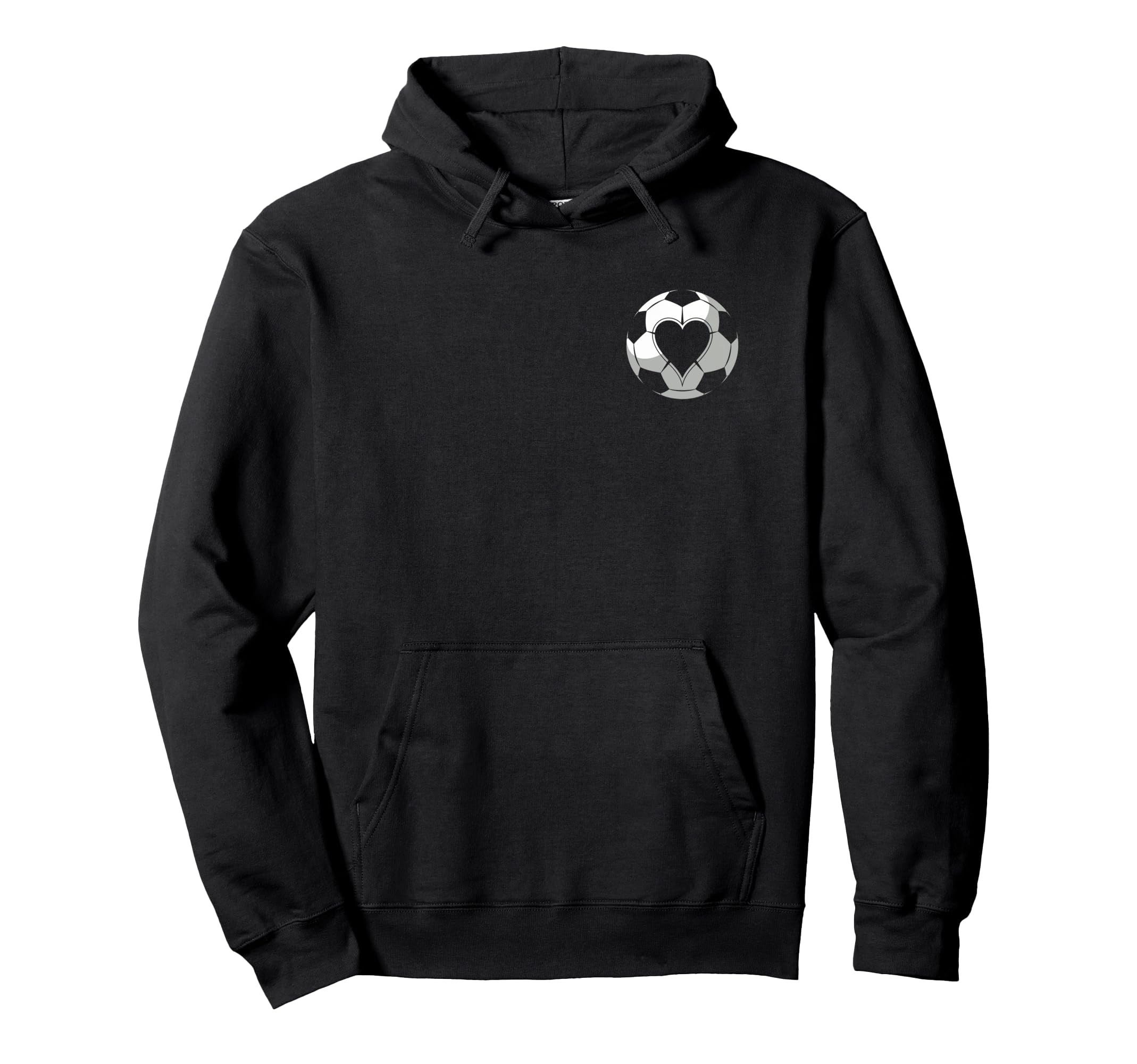 Soccer Love Heart Hoodie - Trendy Graphic for Adults - T-Shirt, Sweatshirt, Hoodie