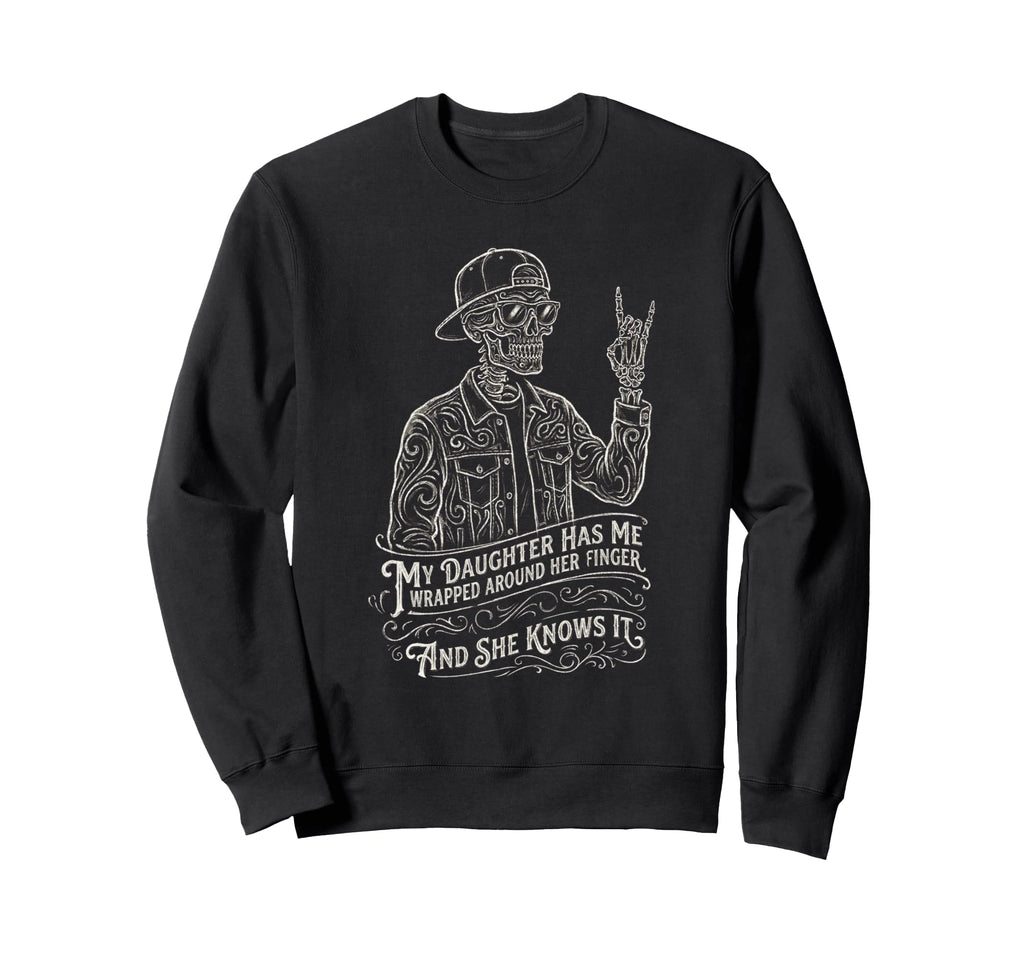 Skeleton Dad Daughter Matching Sweatshirt - Streetwear Style Men Women - T-Shirt, Sweatshirt, Hoodie