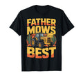 Father Mows Best Lawn Tractor Sunset T-Shirt - Minimalist Print Unisex - T-Shirt, Sweatshirt, Hoodie