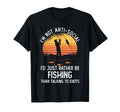 Fishing Id Rather Be Fishing Funny T-Shirt - Graphic Print Men Women - T-Shirt, Sweatshirt, Hoodie