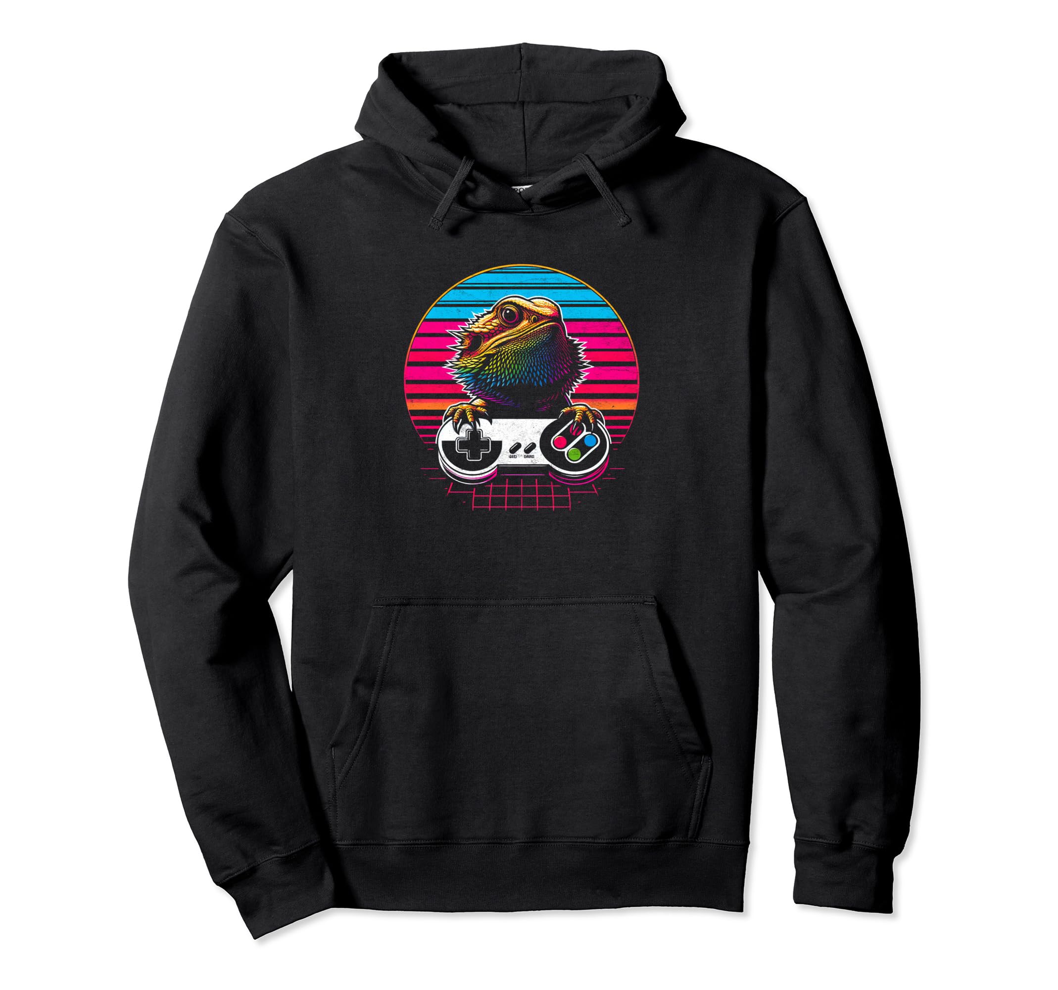 Bearded Dragon Dad Video Game Lizard Reptile Hoodie - Graphic Print Unisex - T-Shirt, Sweatshirt, Hoodie