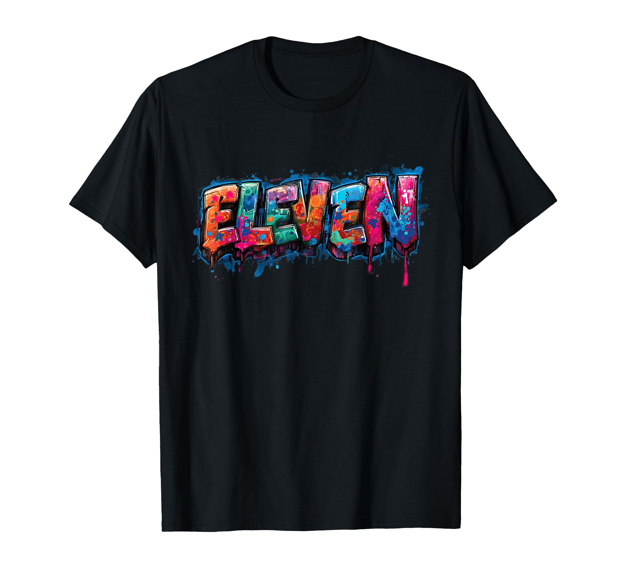 11Th Birthday Eleven 11 Year Old Graffiti T-Shirt - Custom Art Print Unisex - T-Shirt, Sweatshirt, Hoodie