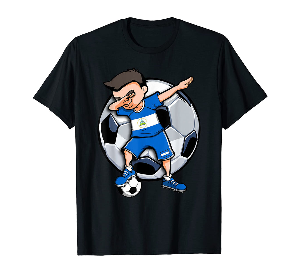 Dabbing Soccer Nicaragua Football T-Shirt - Aesthetic Graphic for Adults - T-Shirt, Sweatshirt, Hoodie