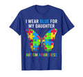 Mom Dad Autism Butterfly Shirts I Wear T-Shirt - Graphic Print for Adults - T-Shirt, Sweatshirt, Hoodie