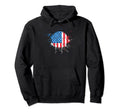 American Flag Ball Soccer Usa Flag Hoodie - Casual Everyday Wear Men Women - T-Shirt, Sweatshirt, Hoodie