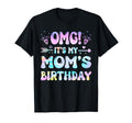 Groovy Omg Its My Momss Birthday Bday T-Shirt - Minimalist Print Unisex - T-Shirt, Sweatshirt, Hoodie
