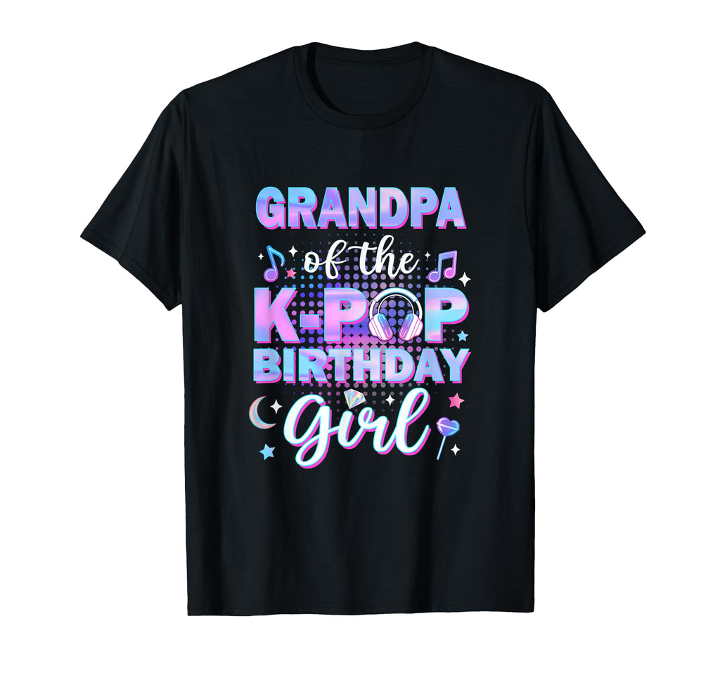 Grandpa K Pop Birthday Matching T-Shirt - Minimalist Print for Adults - T-Shirt, Sweatshirt, Hoodie