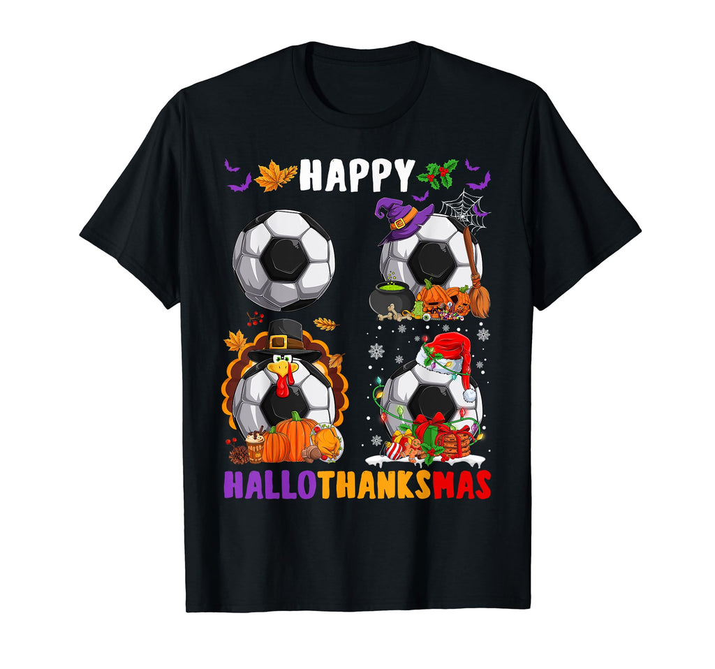 Witch Pilgrim Santa Soccer Balls T-Shirt - Streetwear Style Men Women - T-Shirt, Sweatshirt, Hoodie