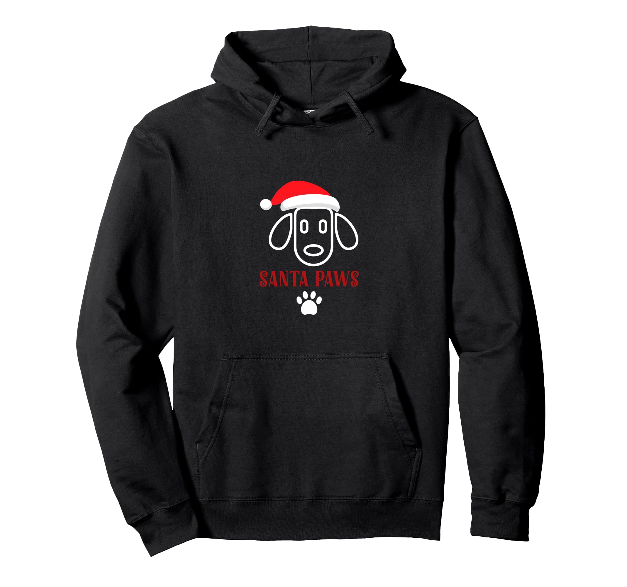 Santa Paws Dog Mom Dad Dog Lover Christamas Hoodie - Novelty Apparel Unisex - T-Shirt, Sweatshirt, Hoodie