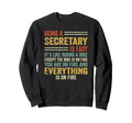 Being Secretary Is Easy Its Sweatshirt - Casual Everyday Wear for Adults - T-Shirt, Sweatshirt, Hoodie