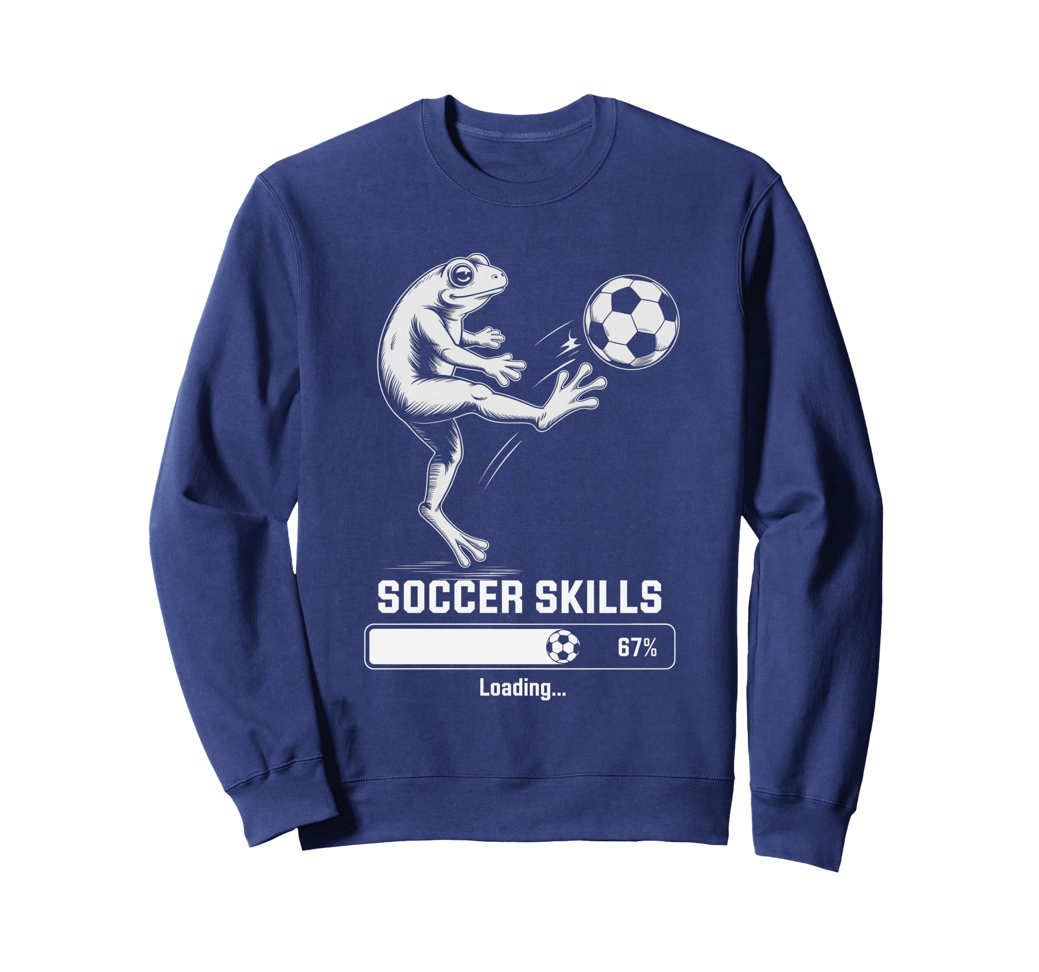 Frog Soccer Skills Loading Sweatshirt - Casual Everyday Wear Men Women - T-Shirt, Sweatshirt, Hoodie