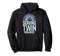 Serving Twin Realness Twin Dad Hoodie - Aesthetic Graphic Men Women - T-Shirt, Sweatshirt, Hoodie