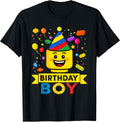 Building Bricks Boy Birthday Party Hat Master Builder - Adult & Kids T-Shirts, Sweatshirts & Hoodies apparel design preview 1