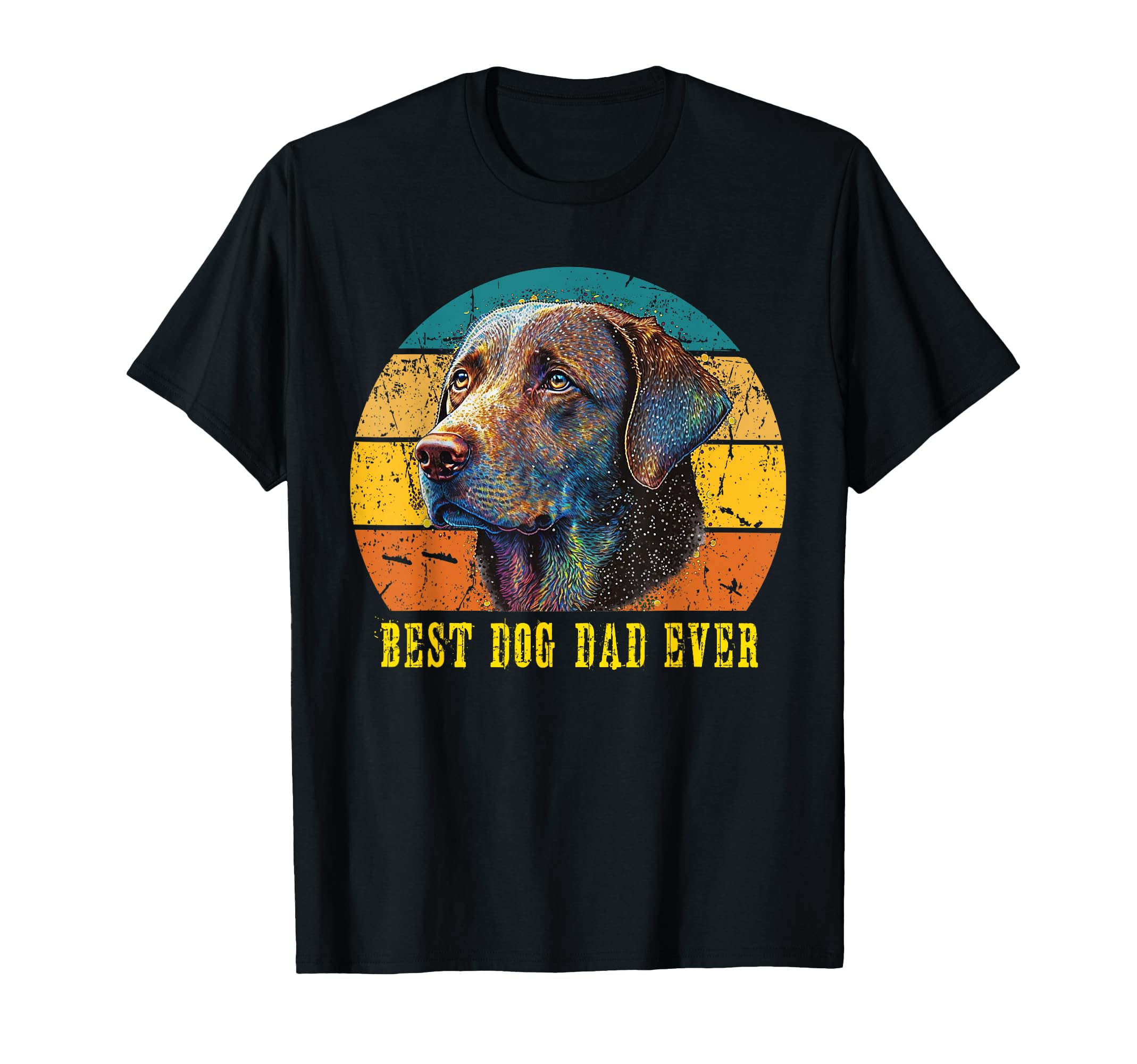 Best Dog Dad Ever Sunset Chesapeake T-Shirt - Novelty Apparel for Adults - T-Shirt, Sweatshirt, Hoodie