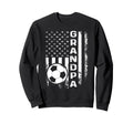 Soccer Grandpa America Flag Sweatshirt - Aesthetic Graphic Men Women - T-Shirt, Sweatshirt, Hoodie