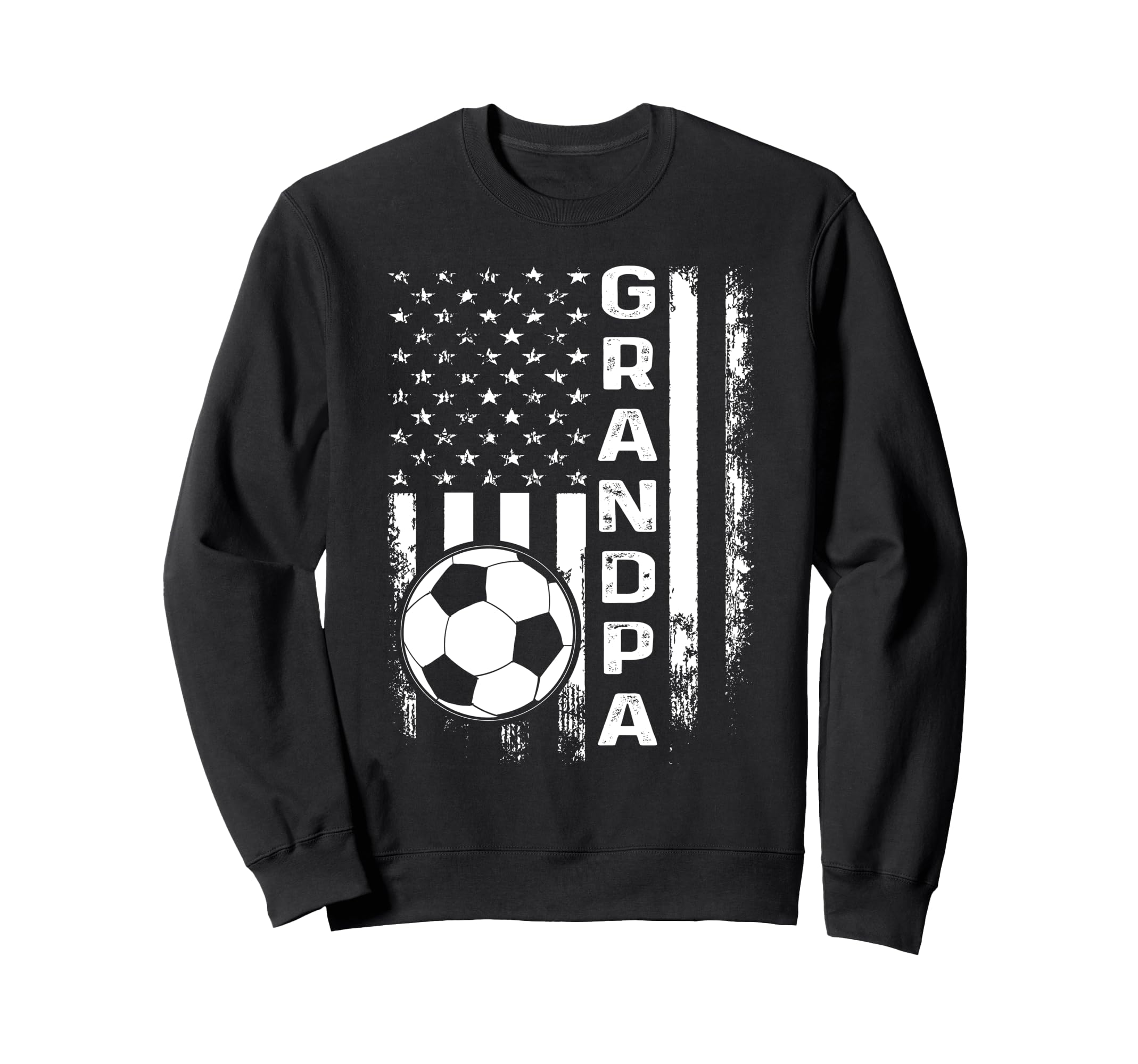 Soccer Grandpa America Flag Sweatshirt - Aesthetic Graphic Men Women - T-Shirt, Sweatshirt, Hoodie