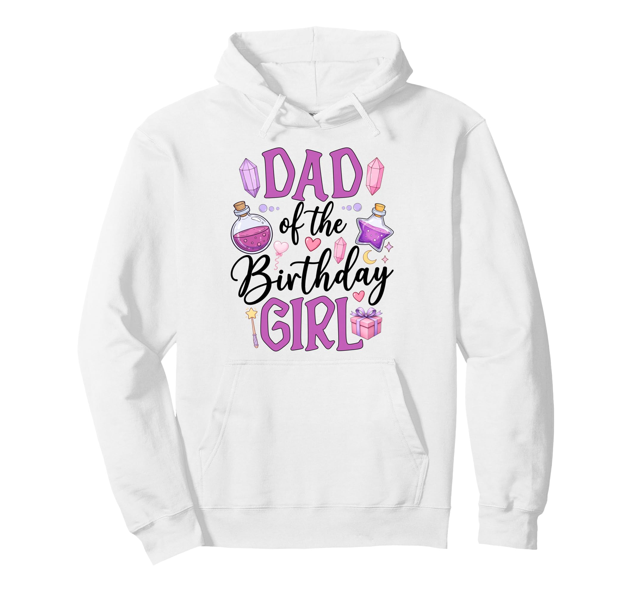 Dad Birthday Magic Wand Potion Hoodie - Casual Everyday Wear for Adults - T-Shirt, Sweatshirt, Hoodie