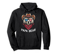 Fathers Day Papa Bear Us Flag Hoodie - Trendy Graphic for Adults - T-Shirt, Sweatshirt, Hoodie