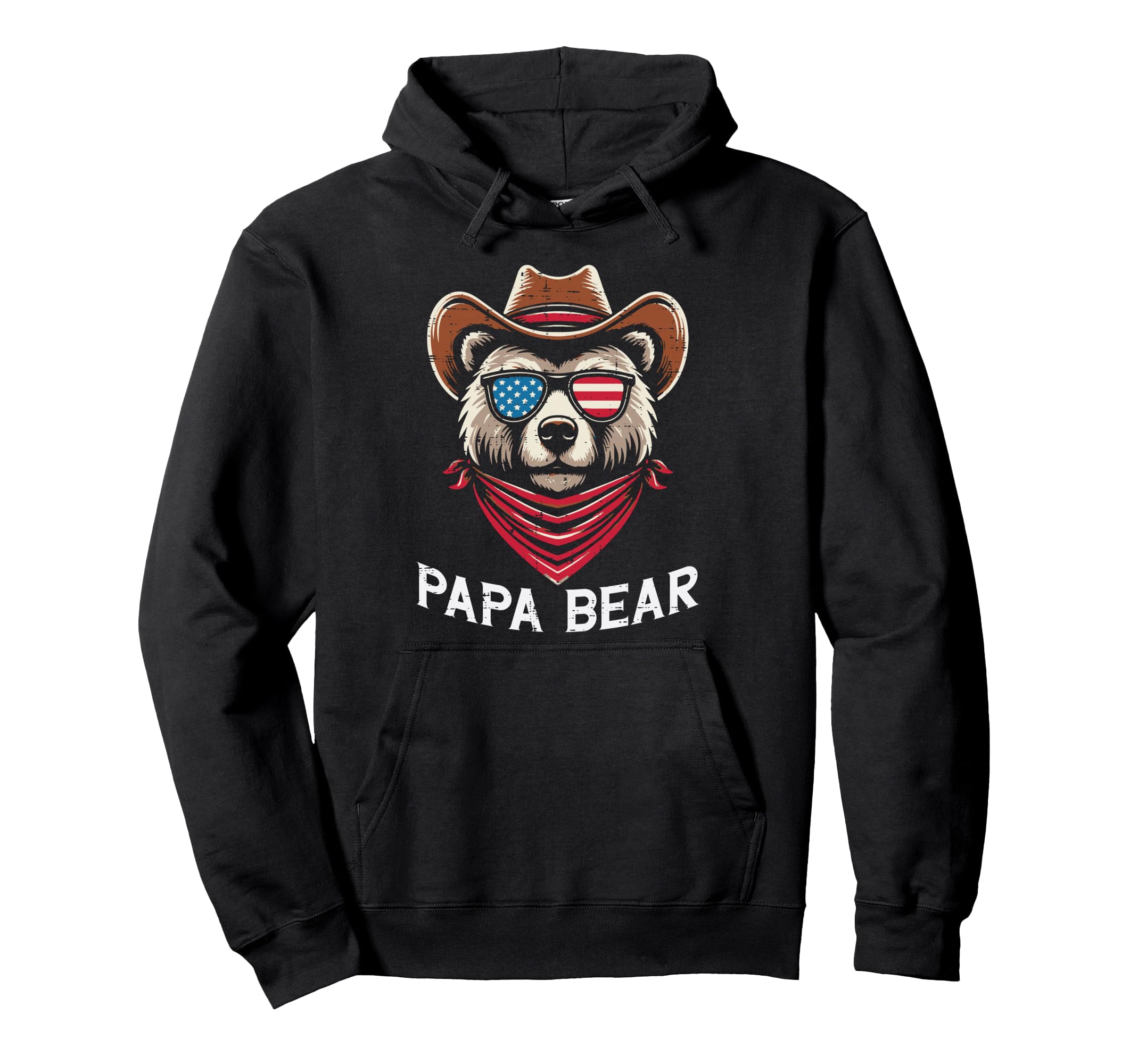 Fathers Day Papa Bear Us Flag Hoodie - Trendy Graphic for Adults - T-Shirt, Sweatshirt, Hoodie