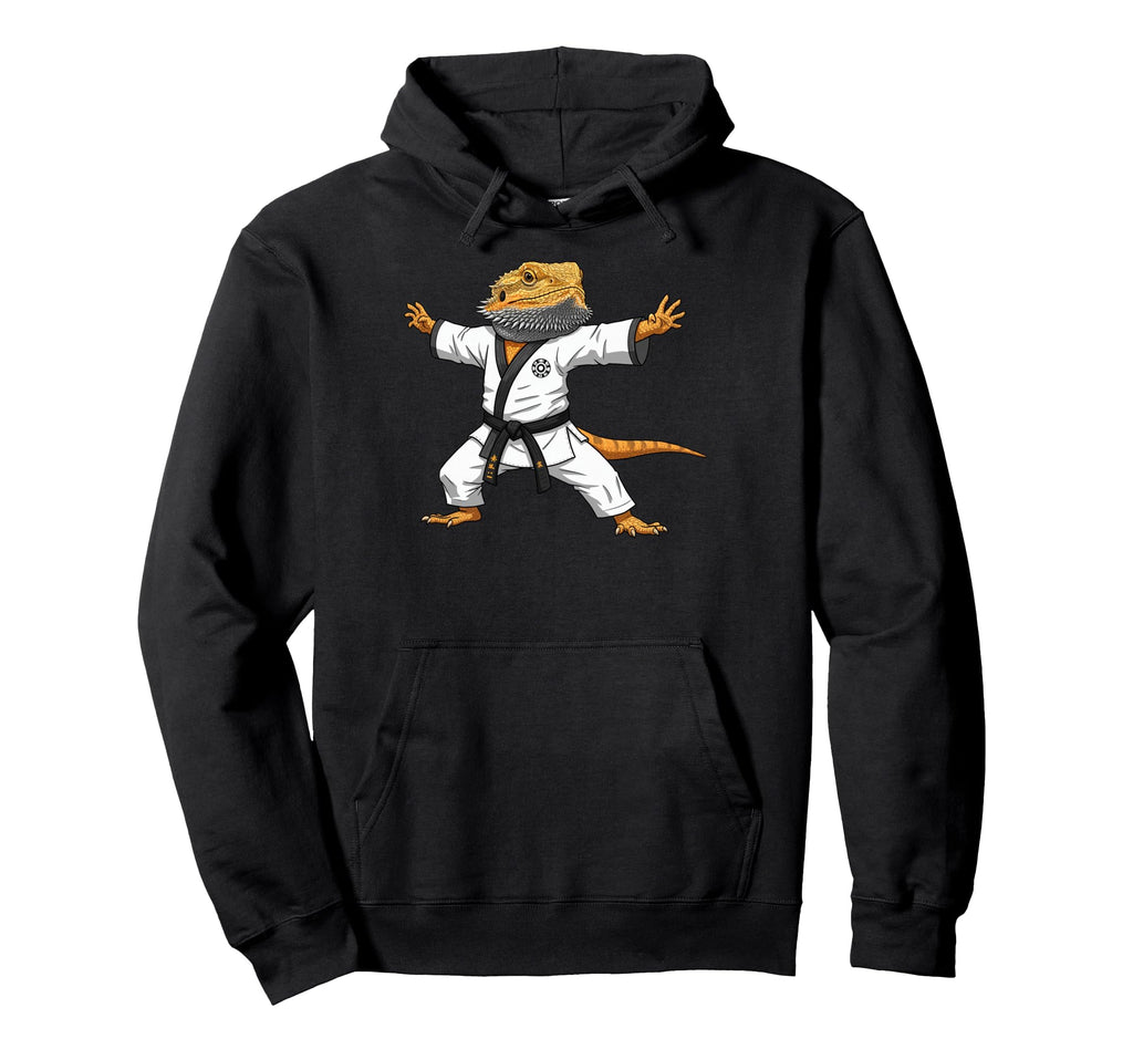 Funny Bearded Dragons Doing Karate Samurai Hoodie - Unique Graphic Unisex - T-Shirt, Sweatshirt, Hoodie