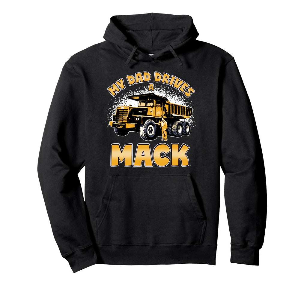 Mack Trucks My Dad Drives Mack Heavy Hoodie - Unique Graphic for Adults - T-Shirt, Sweatshirt, Hoodie