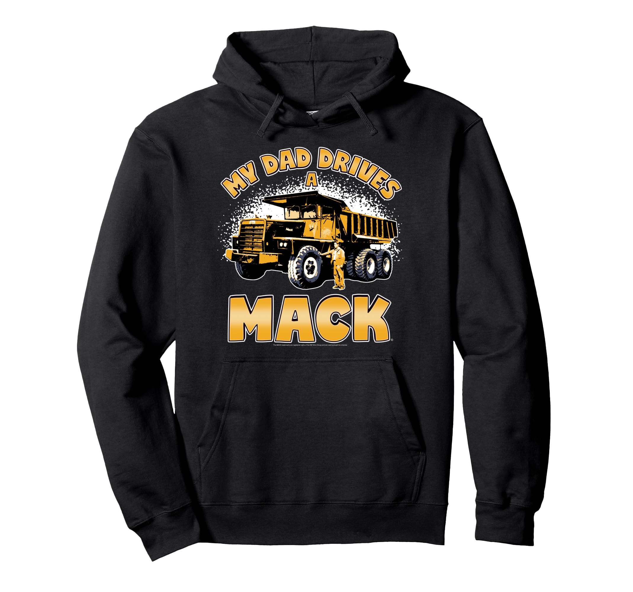 Mack Trucks My Dad Drives Mack Heavy Hoodie - Unique Graphic for Adults - T-Shirt, Sweatshirt, Hoodie