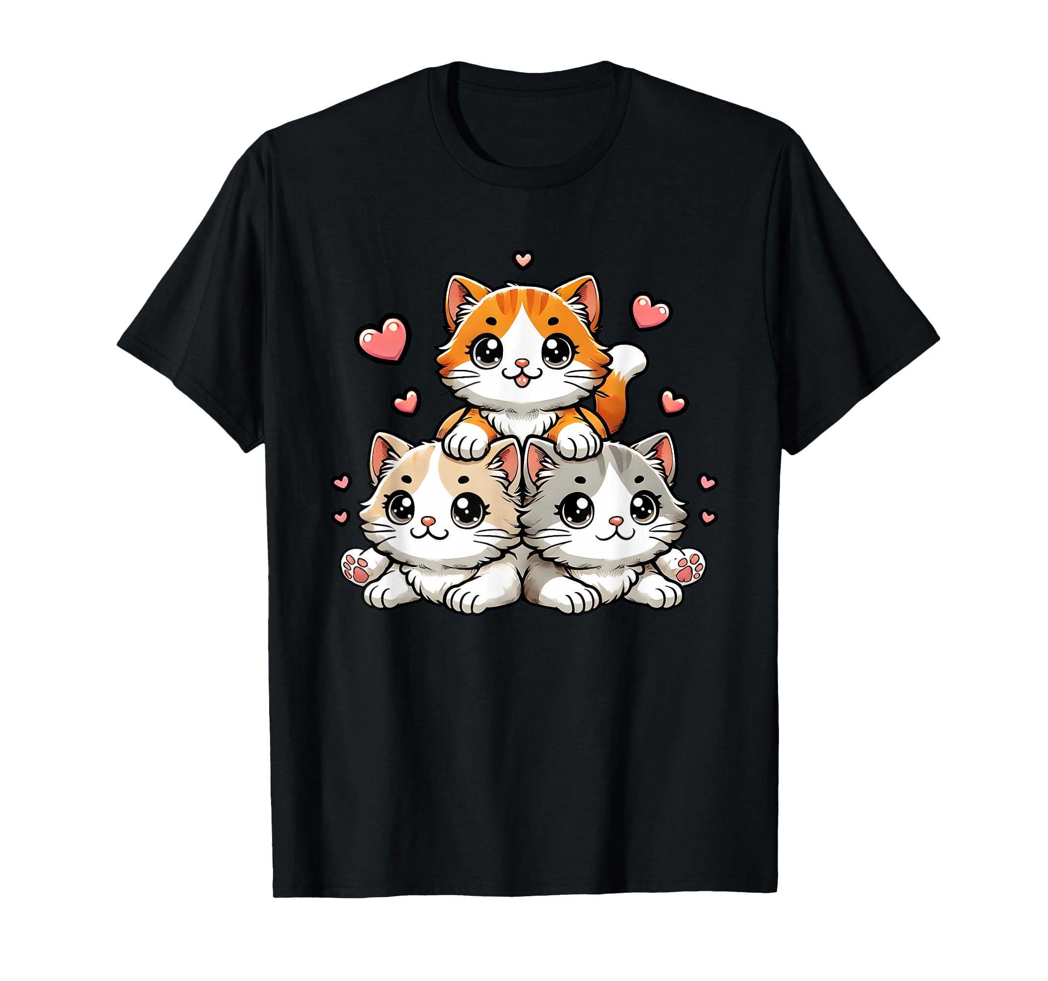 Kawaii Cats Neko Funny Kitten Cat Lover T-Shirt - Streetwear Style Unisex - T-Shirt, Sweatshirt, Hoodie